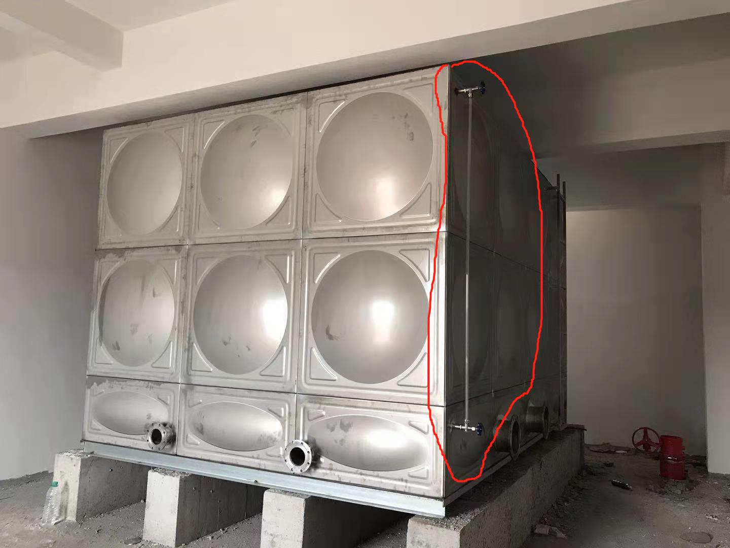 組合式方形水箱水位計(jì)安裝方法（側(cè)面玻璃管水位計(jì)）